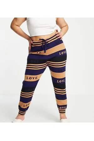 Never Fully Dressed Never Fully Dressed Curve True Love knitted jogger co-ord in blue