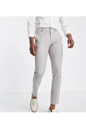 JACK & JONES Premium slim summer stripe suit trouser in beige