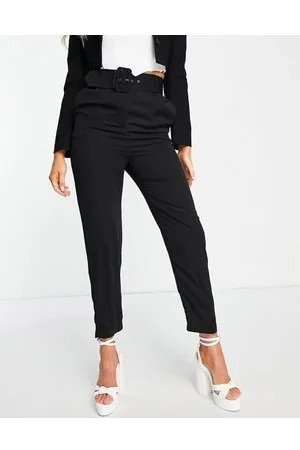 Style Cheat High waisted tailored trouser with buckle in