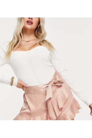 River Island Jacquard satin flippy shorts in