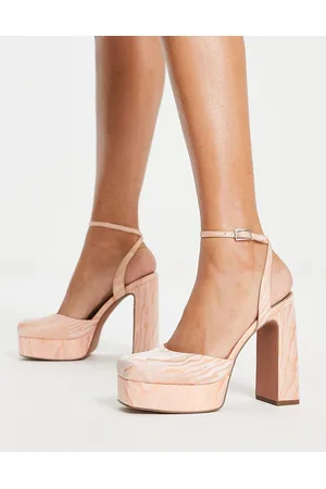 ASOS Peaked platform high heeled shoes in pink