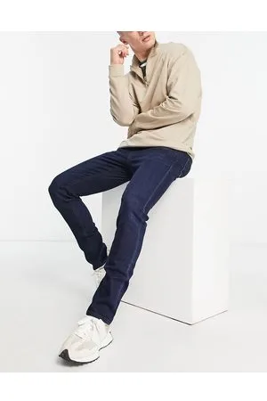 JACK & JONES Intelligence Glenn slim fit jeans with dark wash