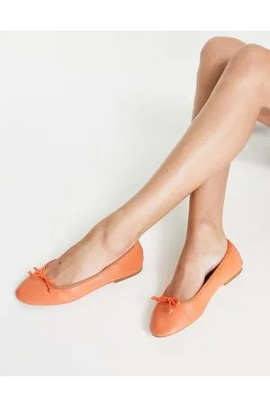 MANGO Leather ballet flat in