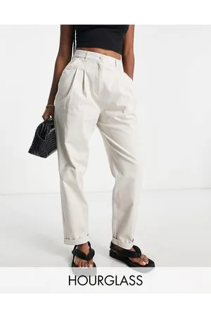 ASOS Hourglass chino trousers in stone