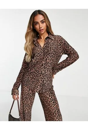 The Frolic Leopard print burnout shirt co-ord in