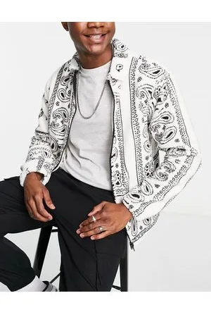 River Island Borg paisley shirt in