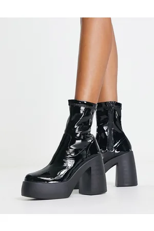 ASOS Ember high heeled sock boots in patent