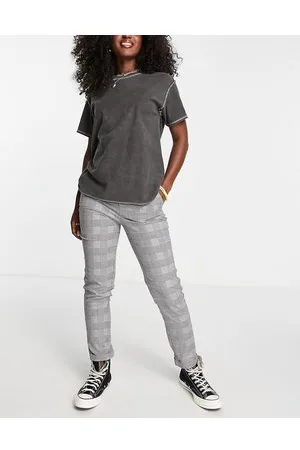VERO MODA Slim leg ankle length trousers in check