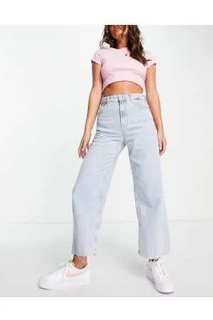 Pull&Bear High waisted culotte jean in bleach