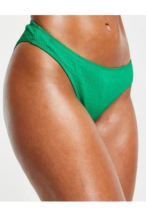 Monki Ruched bikini briefs in
