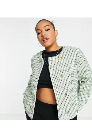 MANGO Curve woven jacket in