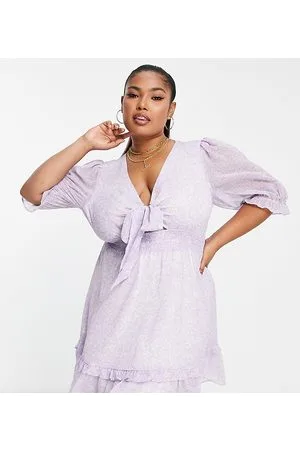 River Island Chiffon tea mini dress in lilac