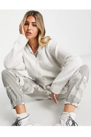 Weekday Sway cardigan in off melange