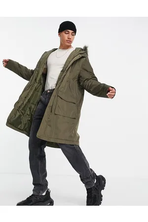 ASOS Parka jacket in with faux fur trim hood