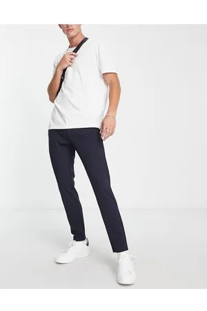 Only & Sons Stretch smart trouser in pinstripe