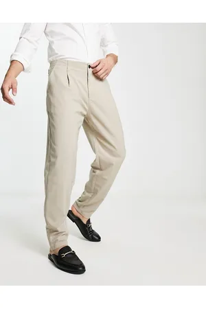 Pull&Bear Smart balloon fit trousers in ecru