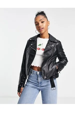 New Look Premium belted PU biker jacket in