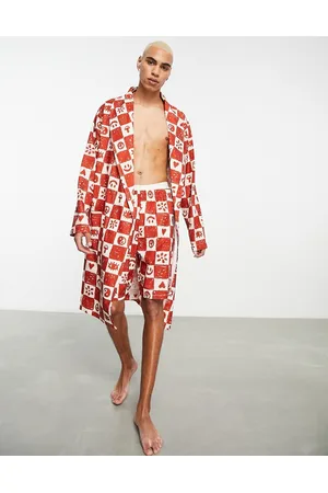 ASOS Co-ord dressing gown in check