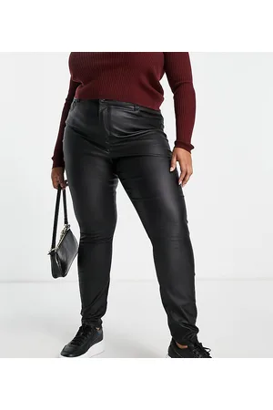 VERO MODA Coated skinny trousers in