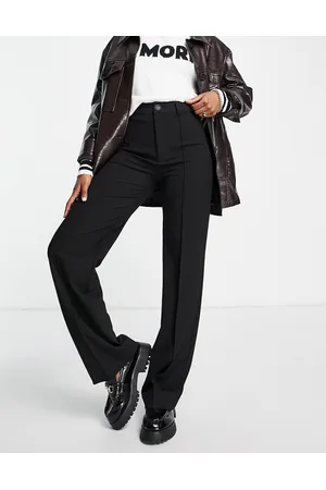 Pull&Bear High waisted tailored straight leg trouser with front seam in