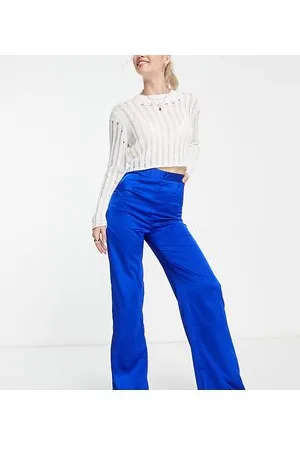New Look Co-ord satin wide leg trouser in bright