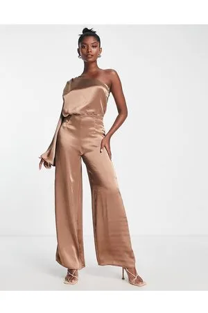 River Island Satin jumpsuit with kimono sleeve in satin