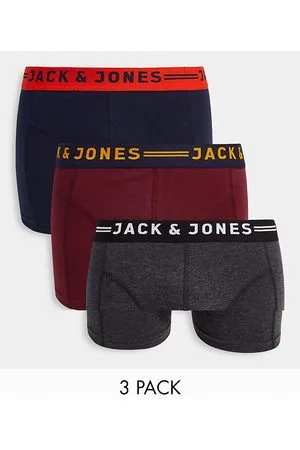 JACK & JONES Trunks 3 pack with contrast waistband