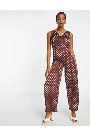 MANGO Polka dot jumpsuit in