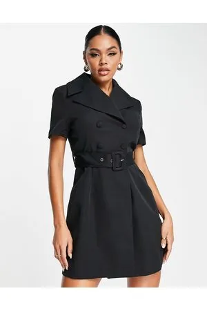 Unique 21 Short sleeve belted blazer dress in