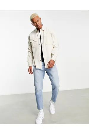 ASOS Oversized denim shirt in ecru