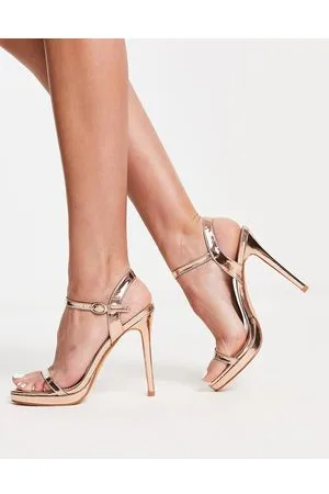 BeBo Sparra barely there heeled sandals in rose