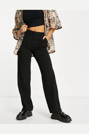 Pull&Bear Mid waist loose fitting trousers in