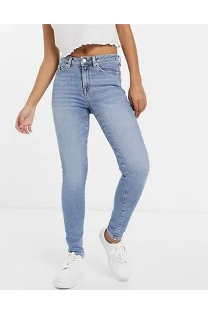 SELECTED Femme mid rise skinny jeans in light wash