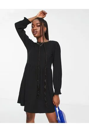 New Look Long sleeve mini jersey smock dress in