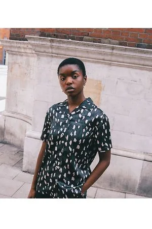 Labelrail X Notion unisex leopard print oversized satin shirt in