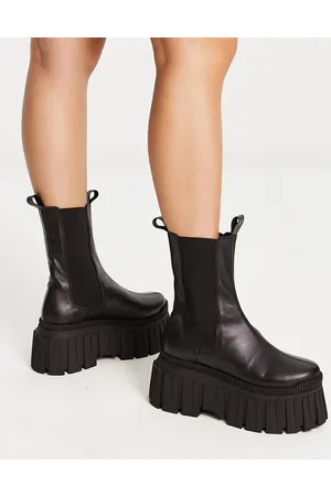 ASOS Arlo premium leather chunky chelsea boots in