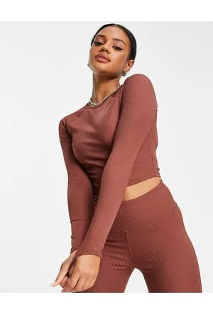 ASOS Long sleeve training top in rib co ord