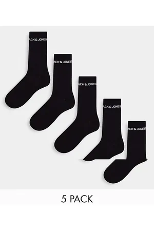 JACK & JONES 5 pack logo sports socks in