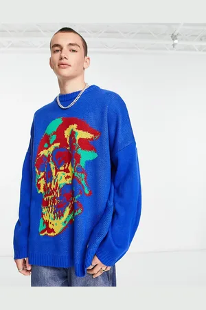 The Ragged Priest Spliced knitted jumper in