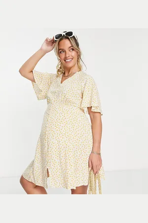 New Look Button through mini tea dress in ditsy floral