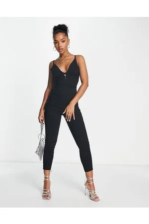 Miss Selfridge Tie waist cami jumpsuit in