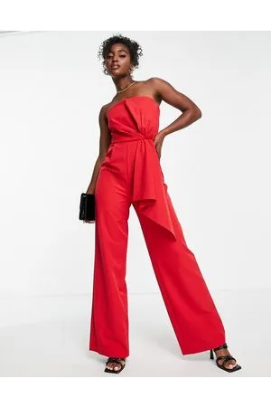 Forever New Bandeau bow drape jumpsuit in