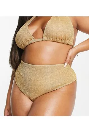 ASOS Curve mix and match high waist bikini bottom in glitter