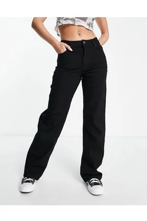 Pieces Peggy high waisted wide leg jeans in
