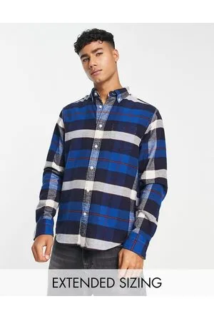 GANT Check flannel regular fit shirt in mid