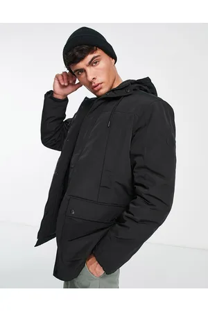 Only & Sons Padded parka in black