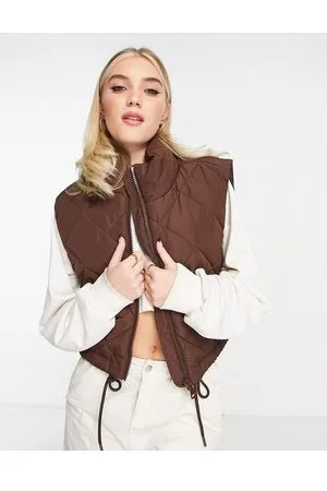 Monki Quilted gilet in