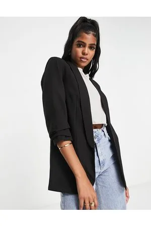 Pieces Ruched sleeve blazer in