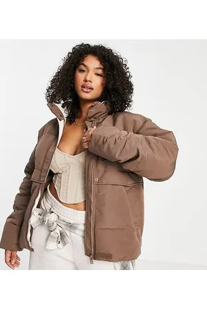 Sixth June Oversized puffer coat with contrast lining