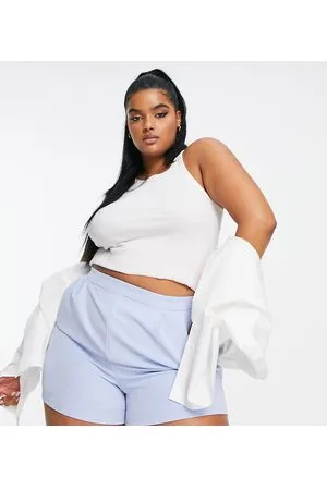 New Look New Look Curve tailored shorts in light